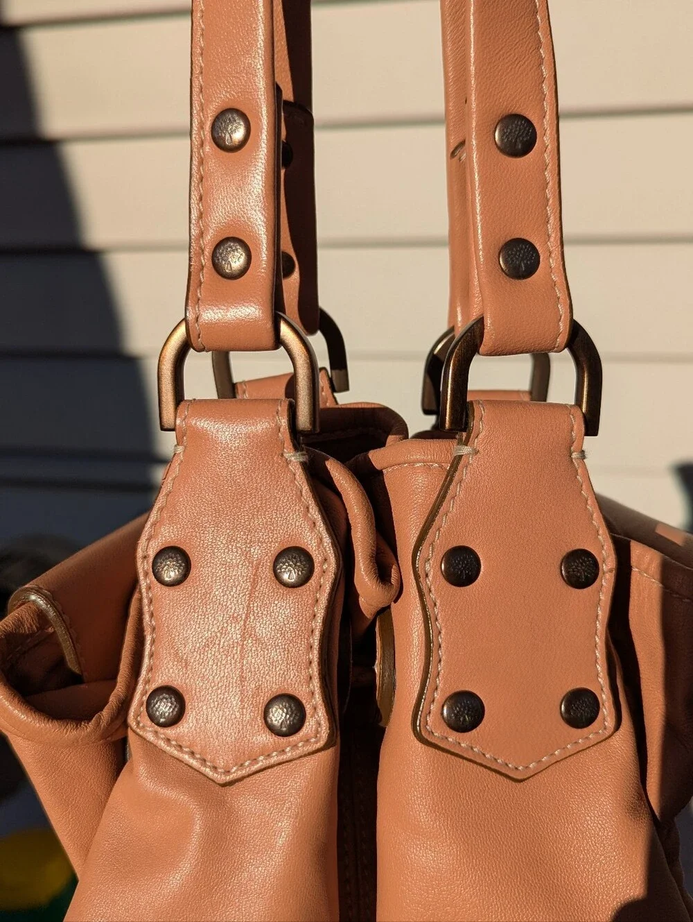 Mulberry | Rare 2010 Leah Slouch Hobo Bag Leather Apricot Rose Gold Hardware